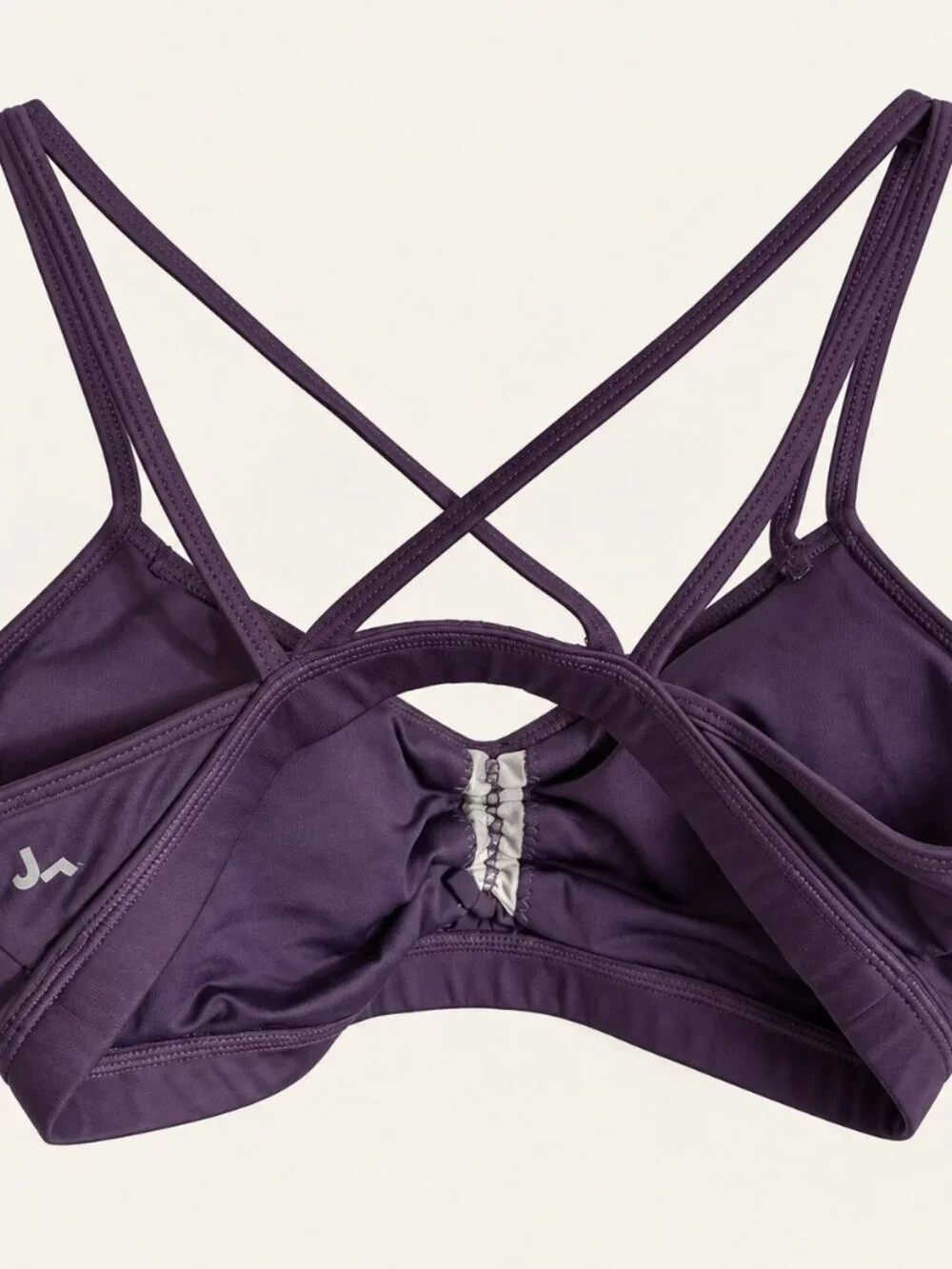 JoyLab Purple Ruched Caged Back Sports Bra Large